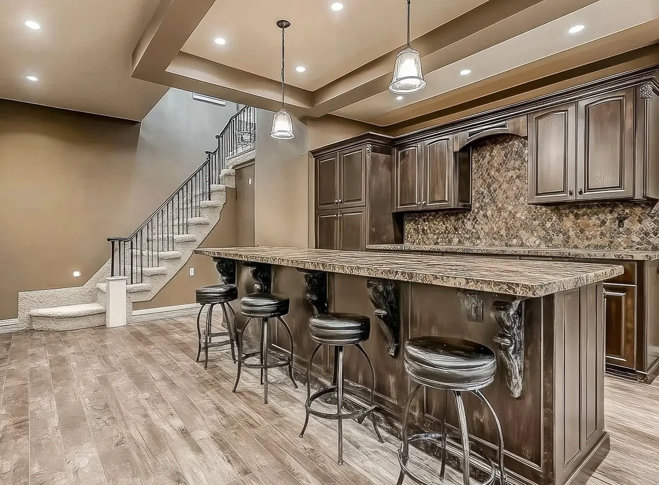 complete basement remodeling service contractor in Belleville IL