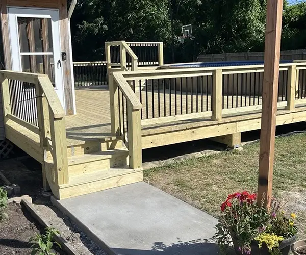 wood deck installation services in belleville il and throughout the metro east area